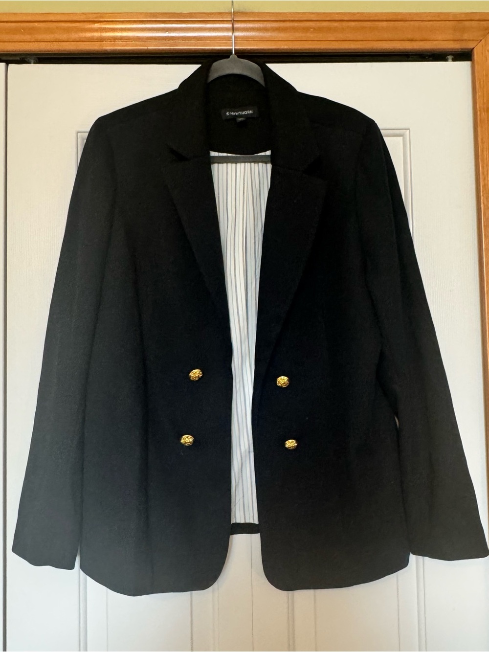 41 Hawthorn Black Open Blazer With Gold Buttons Size XXL